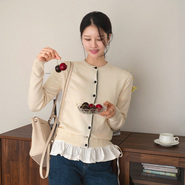 Spring Light Color Matching Cardigan