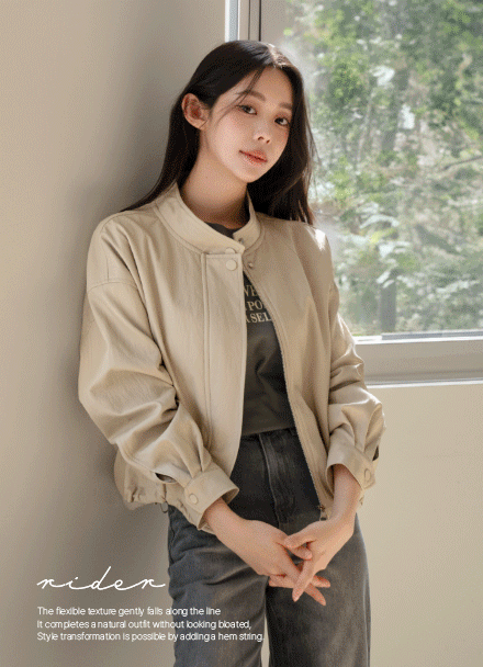 Rider Closing Leather Jacket Korea