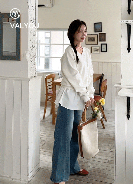 [valyou] 아워 v sweatshirt Korea