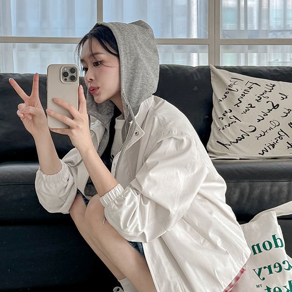 Hood Layered Casual Jumper