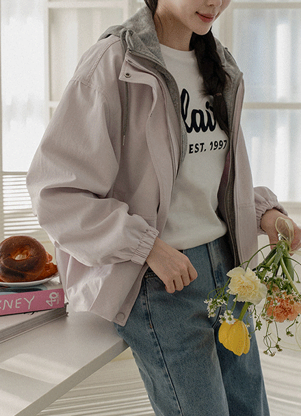 Hood Layered Casual Jumper Korea