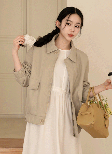 Camp Soft Leather Collar Jumper Korea