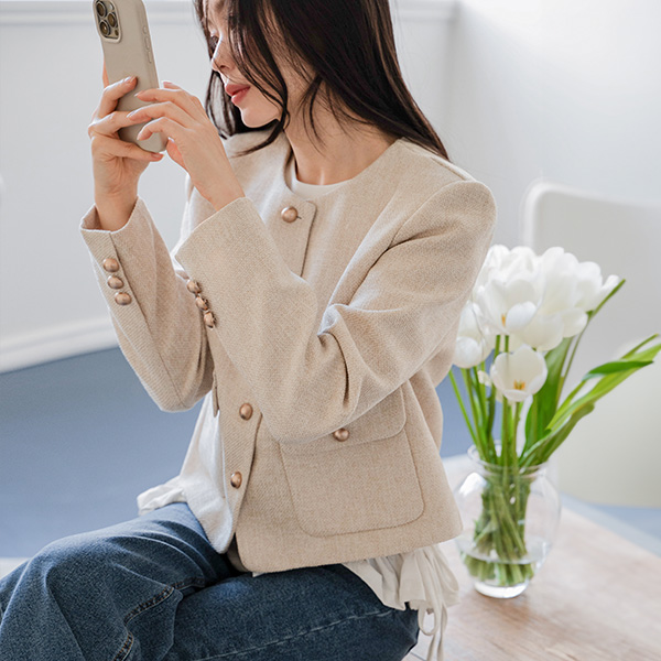 Ash Gold Tweed Jacket