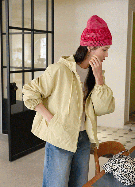 Color Windy Hood Jumper Korea