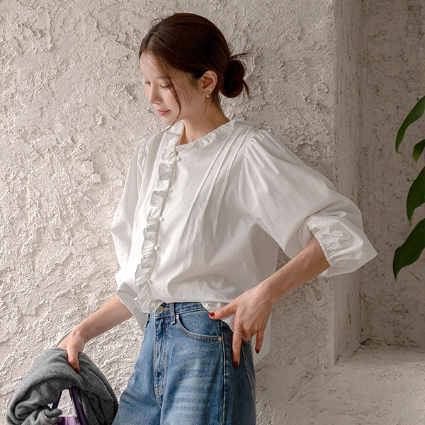 [valyou] 토니 핀턱 Freel Blouse