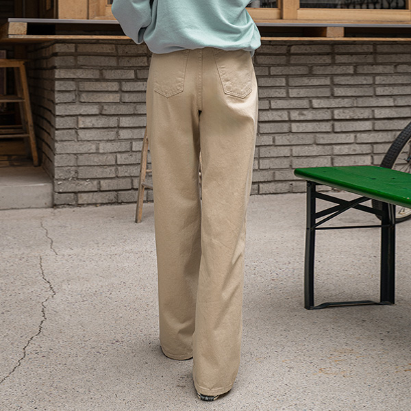 로우 와이드 코튼 Pants