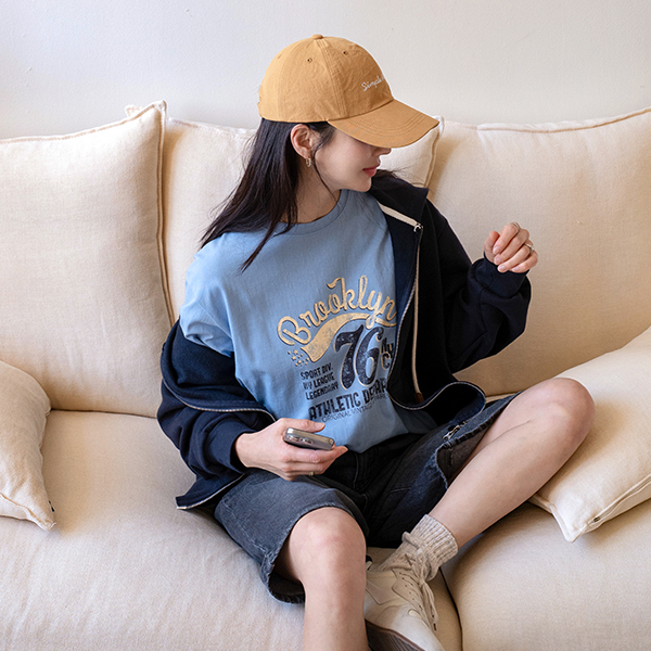 넘버링 나염 Short-sleeve T-shirt