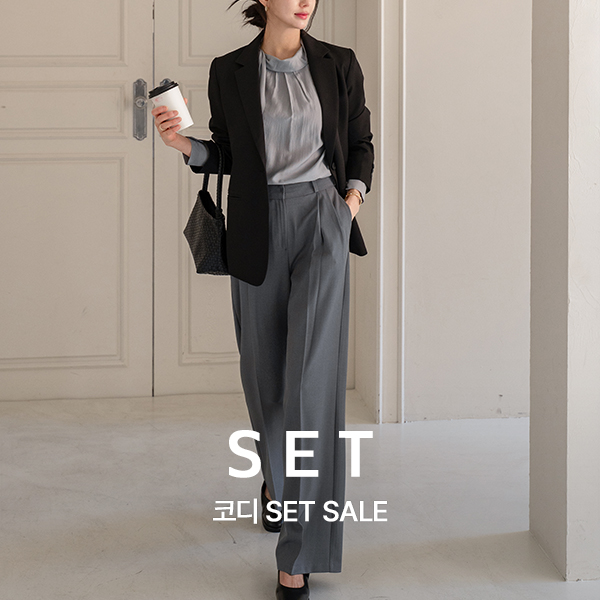 [코디set] [valyou] 포드 원 버튼 Jacket+Perfect Pants 95ver (비조와이드슬랙스)