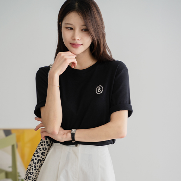 [valyou] Bless Embroidery Short-sleeve T-shirt