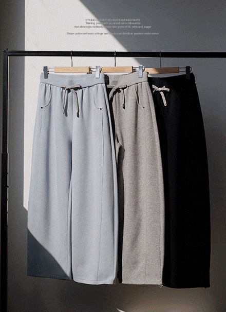 String Curve Two-way Banding Pants Korea