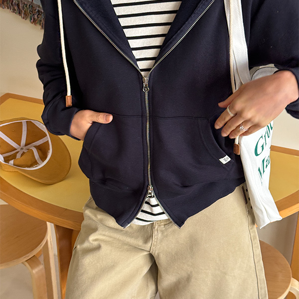 [USYOU] With Two-way Hood Zip up