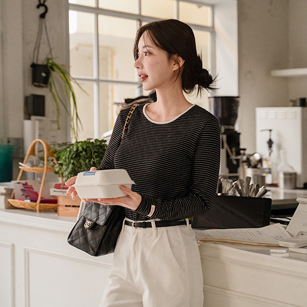 [어스유] 레드라벨 Stripe T-shirt