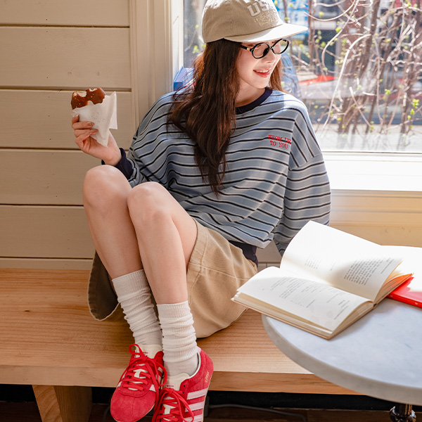 [어스유] 프롬 어스 horizontal striped sweatshirt