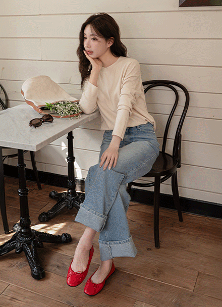 Wool Tencel Round Knitwear Korea