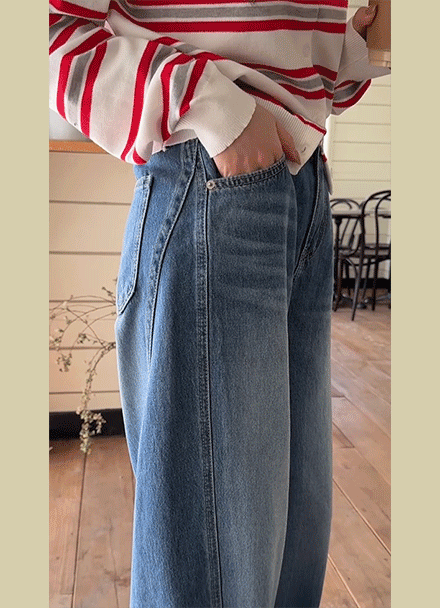 Natural Fit Banding Wide Pants Korea