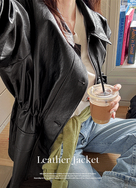 Peanut Half Leather Jacket Korea