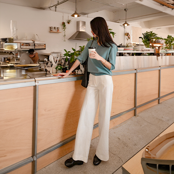 [Special Sale] 마틸다 v 3/4 sleeve 모달 Short-sleeve Knitwear