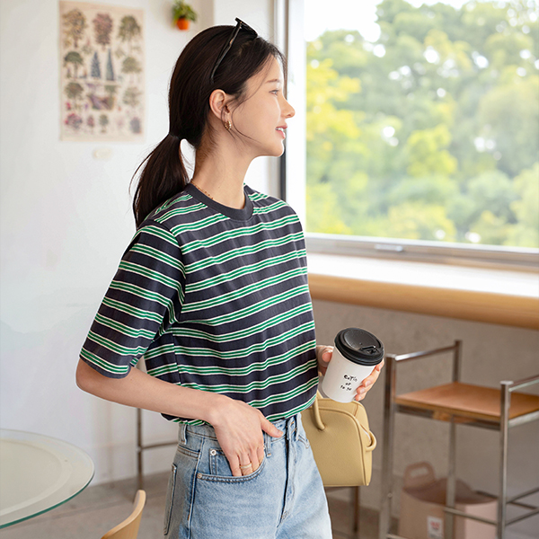 Say Multi Stripe Short-sleeve T-shirt