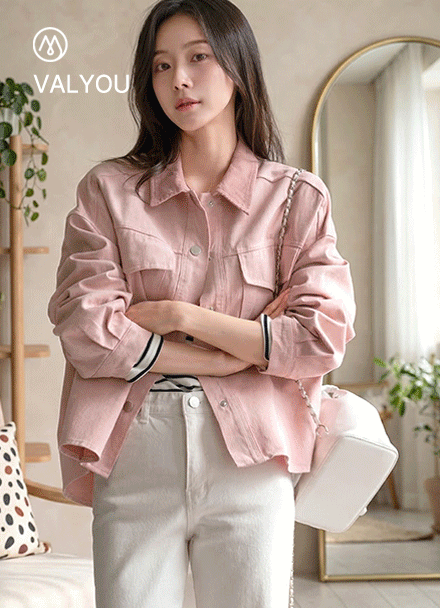 [valyou] 루디 Corduroy Collar color combination Jacket Korea
