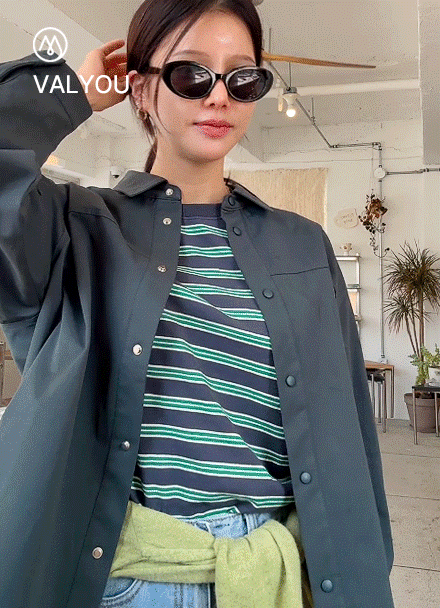[valyou] 세이 코튼 스냅 Shirt Jacket Korea