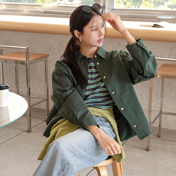 [valyou] 세이 코튼 스냅 Shirt Jacket