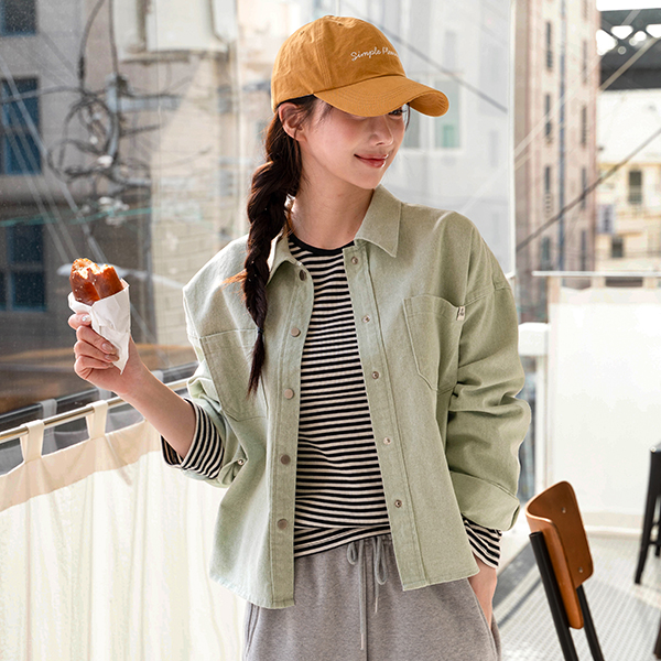 [USYOU] Milky Pigment Shirt Jacket