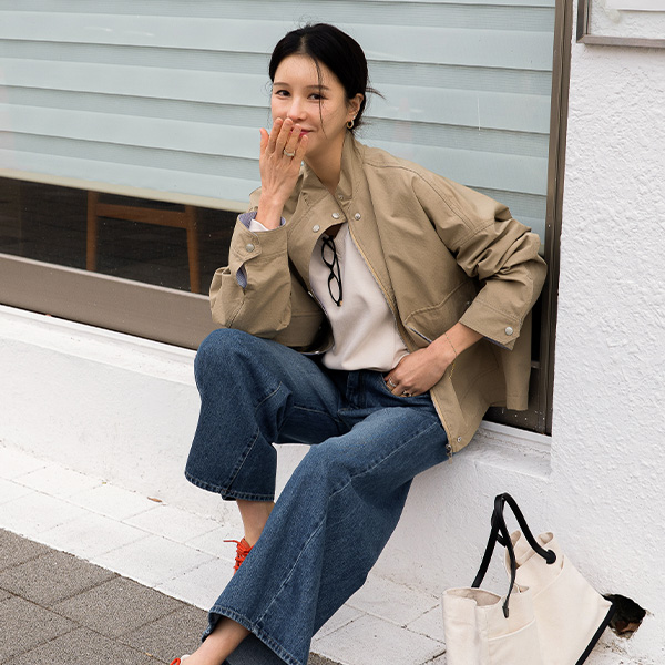 반하이넥 스냅 Color Matching Jumper