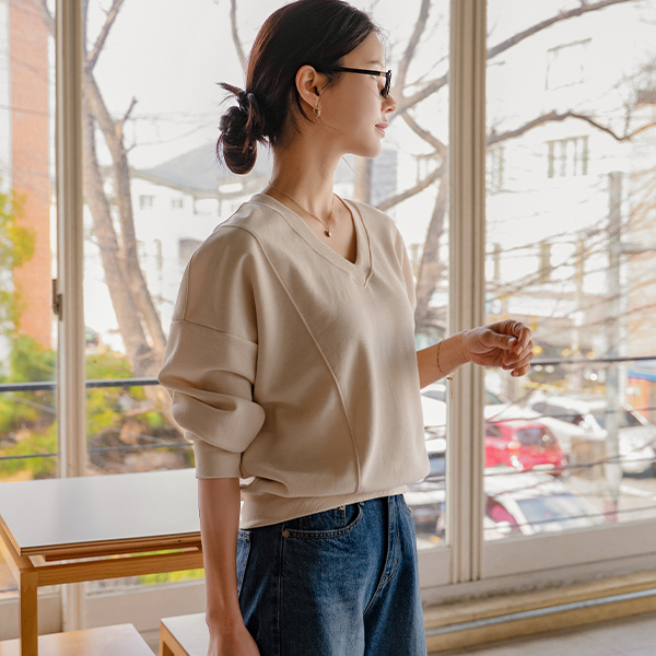 소프 v 절개 sweatshirt