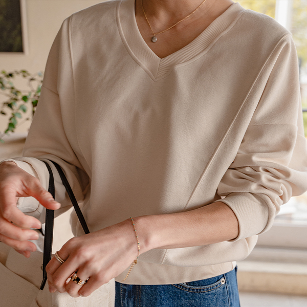 소프 v 절개 sweatshirt