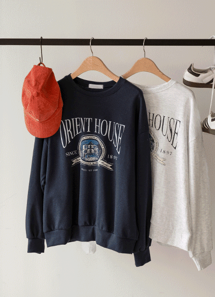 House printing sweatshirt Korea