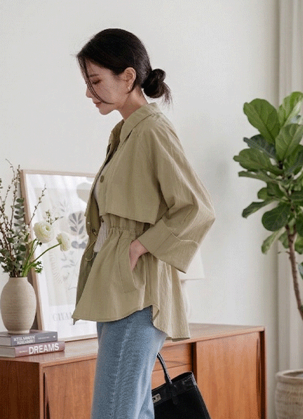 Callie Rustling String Jumper Jacket Korea