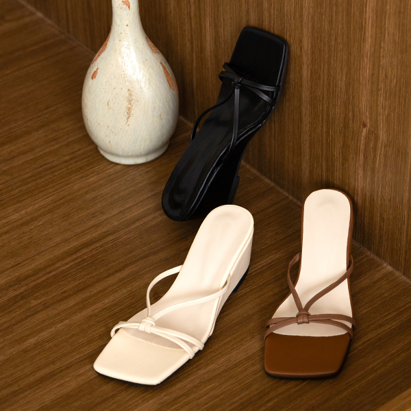 Enough Twist Wedge Sandals