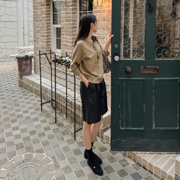 Soft 3/4 Sleeve Open Neck Cardigan