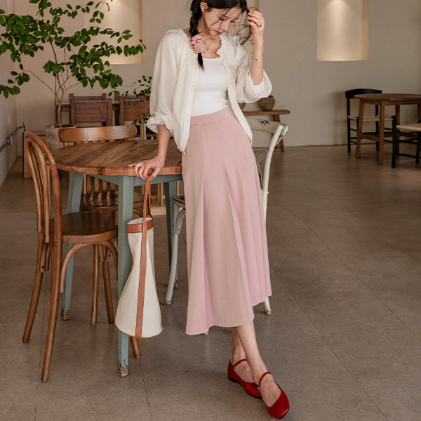 키작아도 Span Skirt (펜던트밴딩플리츠)