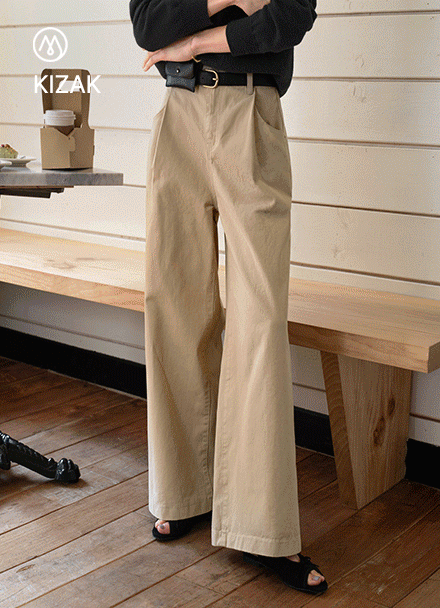 키작아도 면 Pants 69ver (핀턱밴딩와이드) Korea