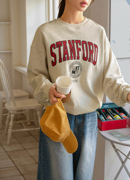College Round Sweatshirt Korea