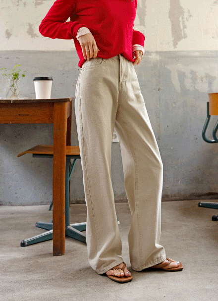 Oxford Wide Pants Korea