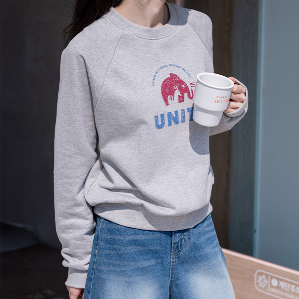 엘리펀트 나염 sweatshirt