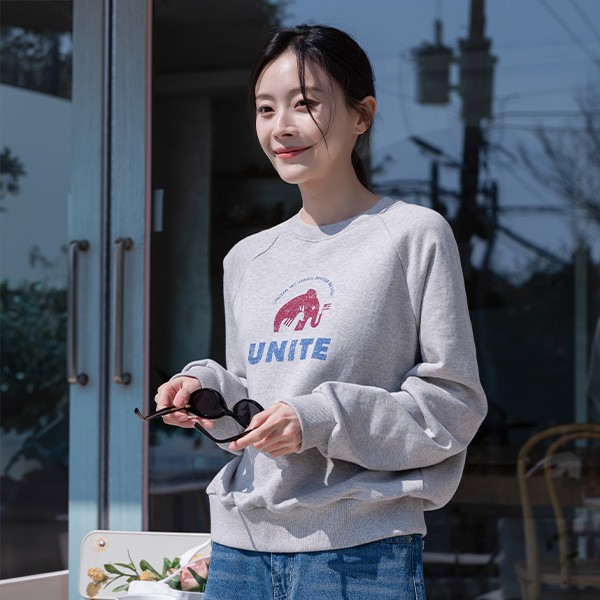 엘리펀트 나염 sweatshirt