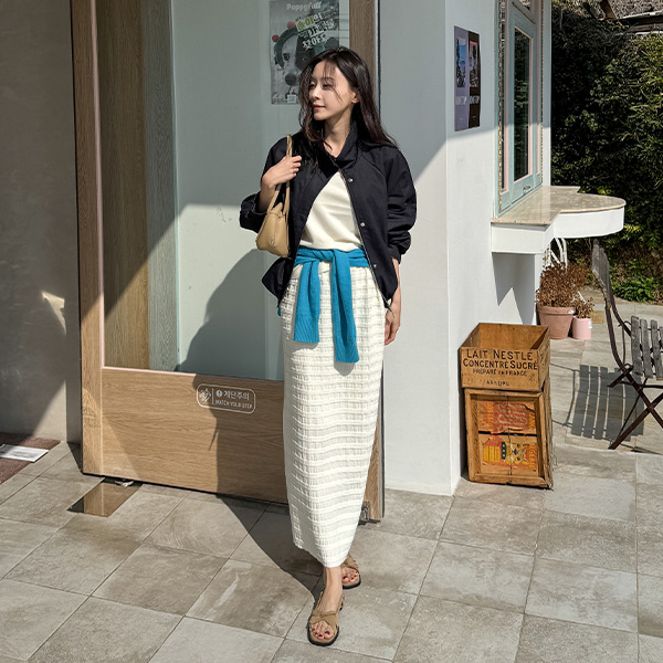 모나코 Highneck line Jumper