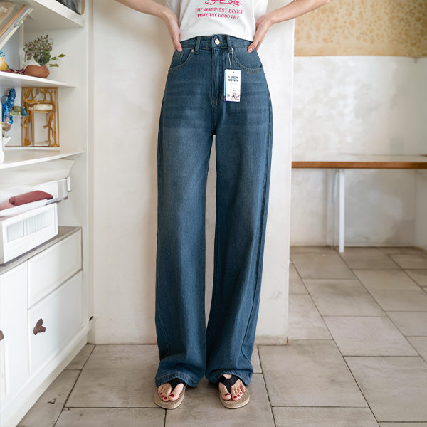 [Special Sale] 미라클 Linen 와이드 Denim Pants