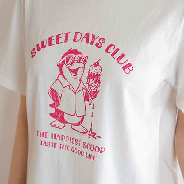 펭귄 그래픽 Short-sleeve T-shirt