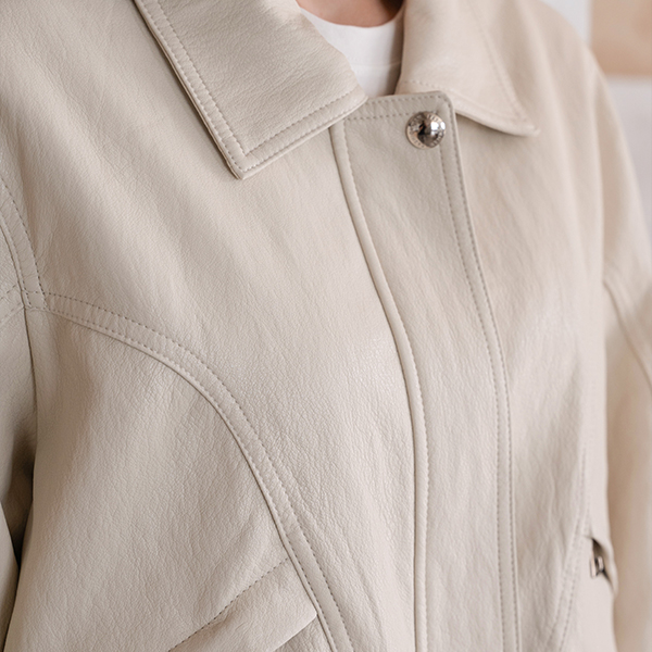 Soft 지퍼 레더 Jacket