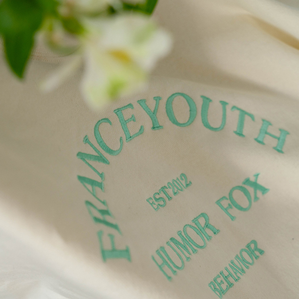 French pastel Embroidery sweatshirt