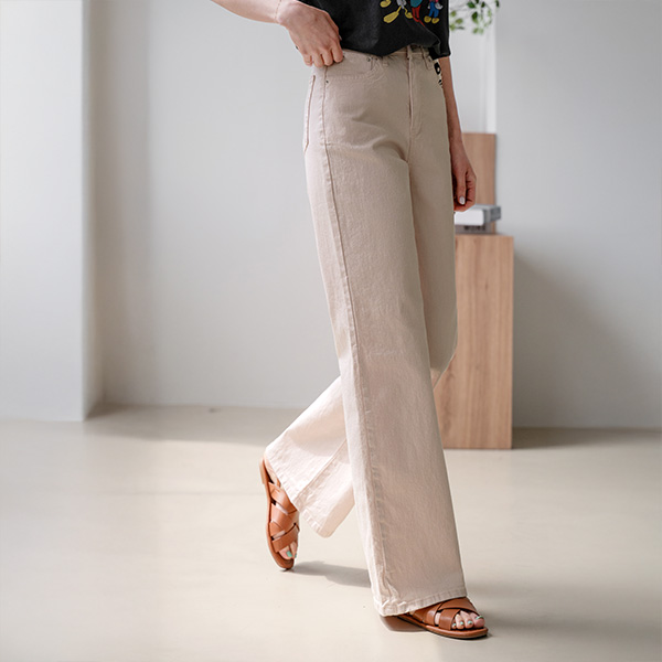 Inbanded Spandex Semi Bootcut Pants