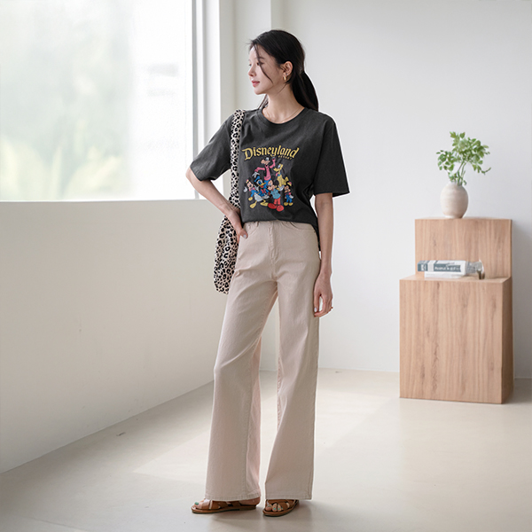 Inbanded Spandex Semi Bootcut Pants