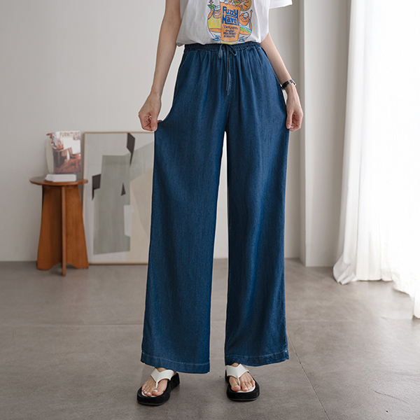 Cool Slosh Banding Tencel Pants