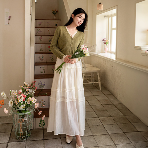 Cor Say Layered Knitwear Cardigan