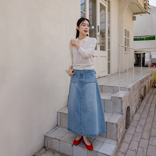 Soft Tencel Collar Knitwear