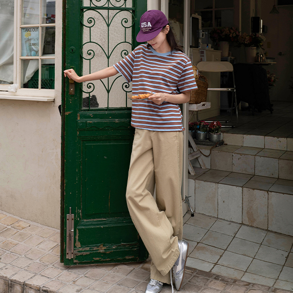 오트 밀리오 세미배럴 Pants